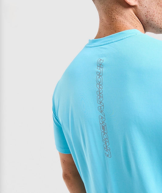 T-shirt Running Under Armour - Bleu Reflective
