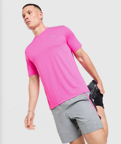T-shirt Running Under Armour - Rose Reflective