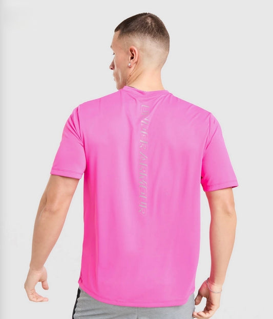 T-shirt Running Under Armour - Rose Reflective