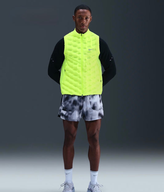 Nike Veste Running Therma fit - Jaune fluo