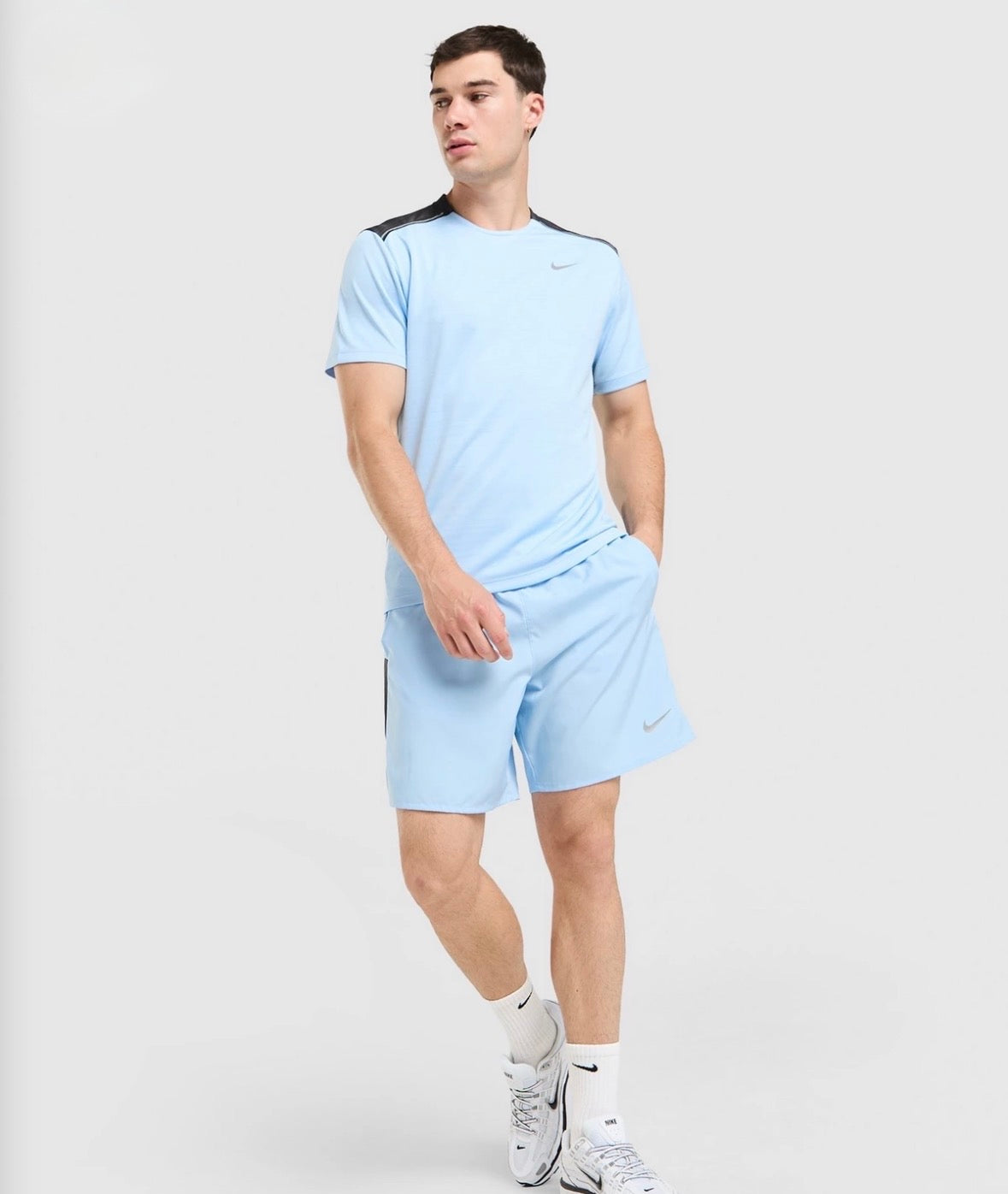 T-shirt Running Nike - Bleu Clair