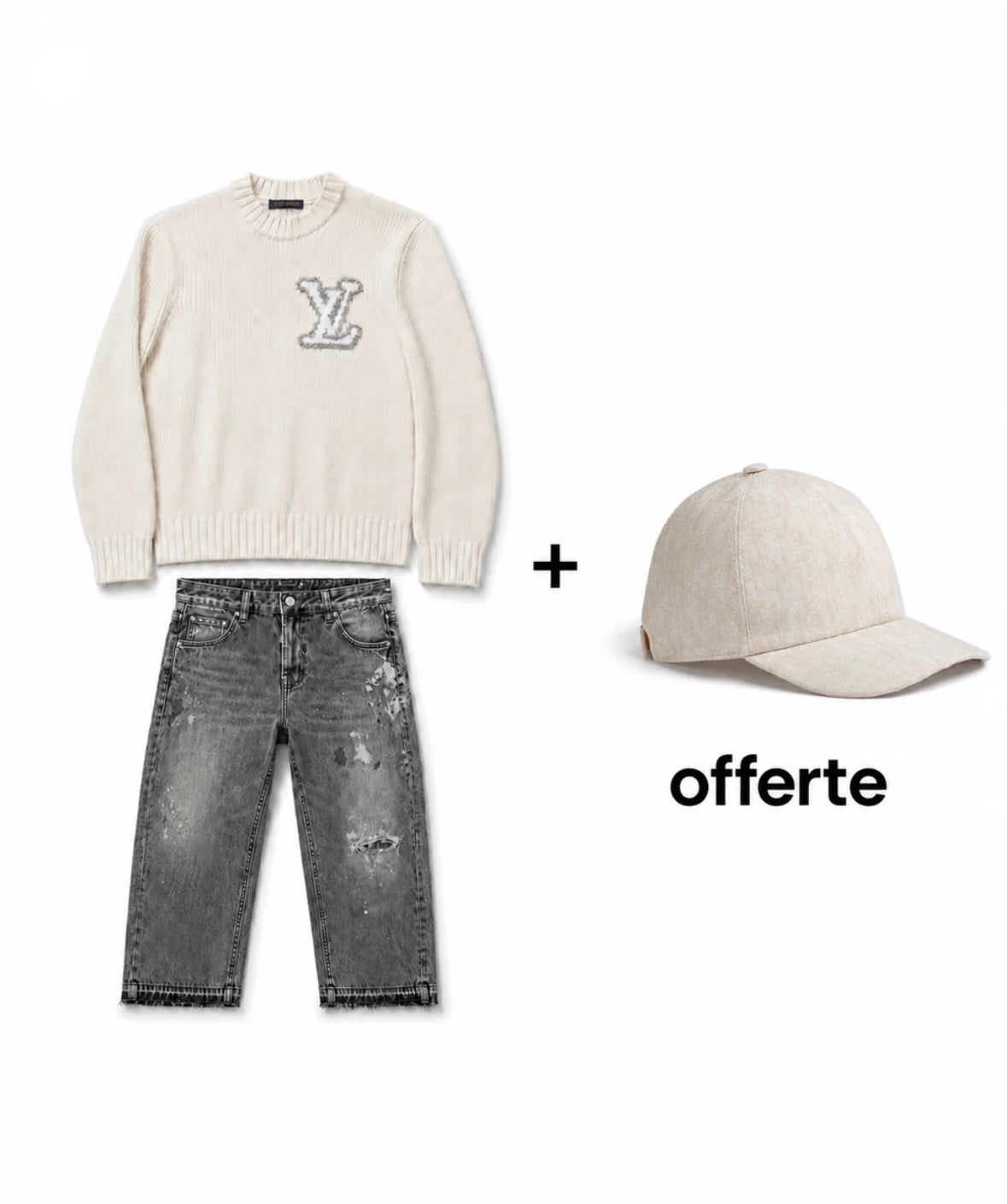 Ensemble Jean Pull + casquette Offert